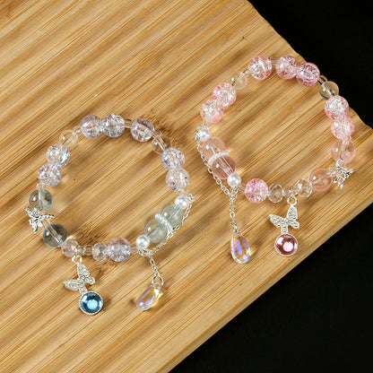 Cracked Water Drop Butterfly Bracelet  M.43