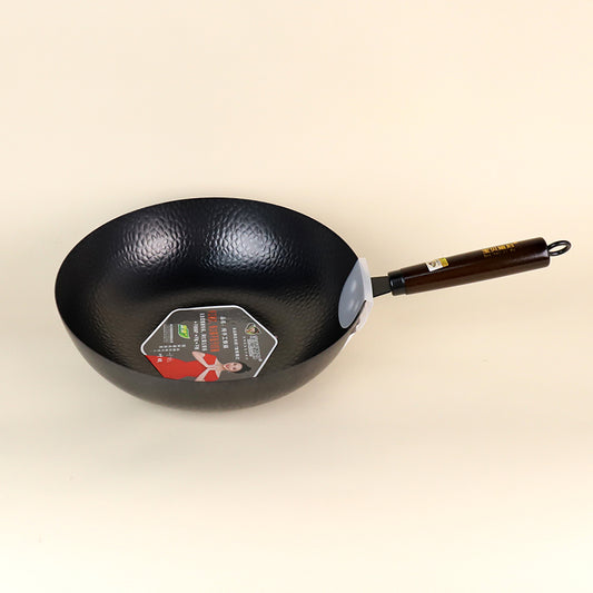 32cm Handmade Flat-Bottomed Iron Pot M.61 JPDB