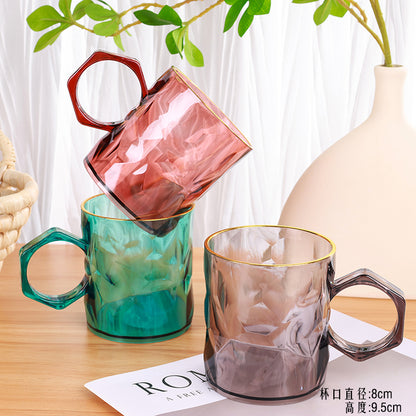 103 Transparent Gold-Edged Diamond Mouth Cup M.26