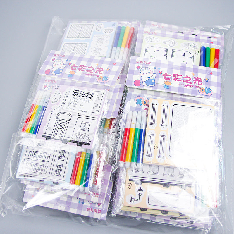 Qiyu Painting Cards + Watercolor Pens M.82