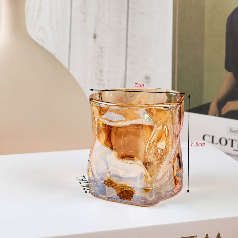 Huajingya Twisted Glass Cup (Amber Smoke Gray) M.17
