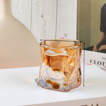 Huajingya Twisted Glass Cup (Amber Smoke Gray) M.17