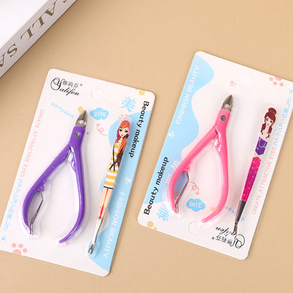 Two-piece set of suction card cuticle nippers M.51