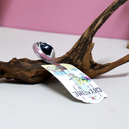 TF - 2114 304 Stainless Steel Large Flower Rabbit Round - Tip Spoon M.66 JPDB