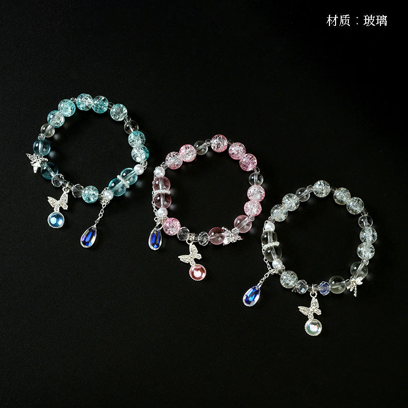 Cracked Water Drop Butterfly Bracelet  M.43