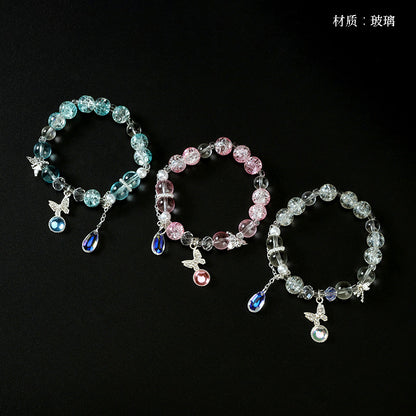 Cracked Water Drop Butterfly Bracelet  M.43