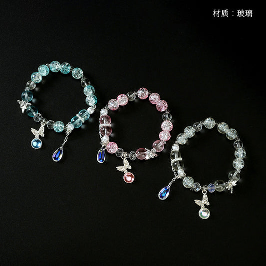 Cracked Water Drop Butterfly Bracelet  M.43