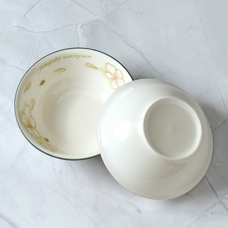 6-inch Printed Dou Bowl with Ice Magnolia Pattern M.66 JPDB