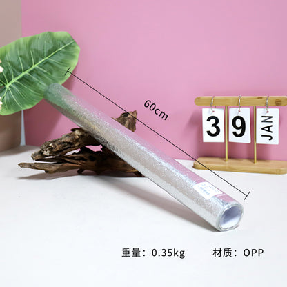 3m 61cm Wallpaper (Aluminum Foil/Orange Peel Texture, Silver) M.12