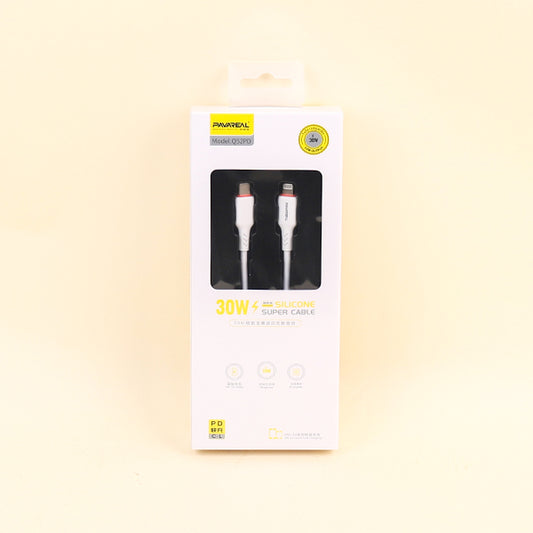 120W PD Universal Fast Charging Silicone Frost-resistant Data Cable - Model Q52PD (Apple Compatible) A12 JPDB