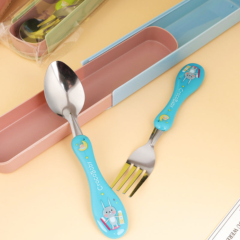 H5042 - 10 Cartoon Spoon and Fork with PP Bag and BoxM66