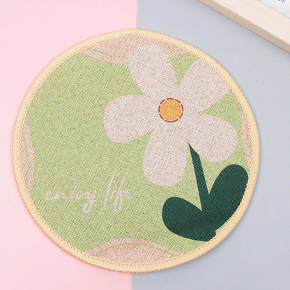 20*20 Fine Linen Round Placemat (Heat Insulation Mat) M.28