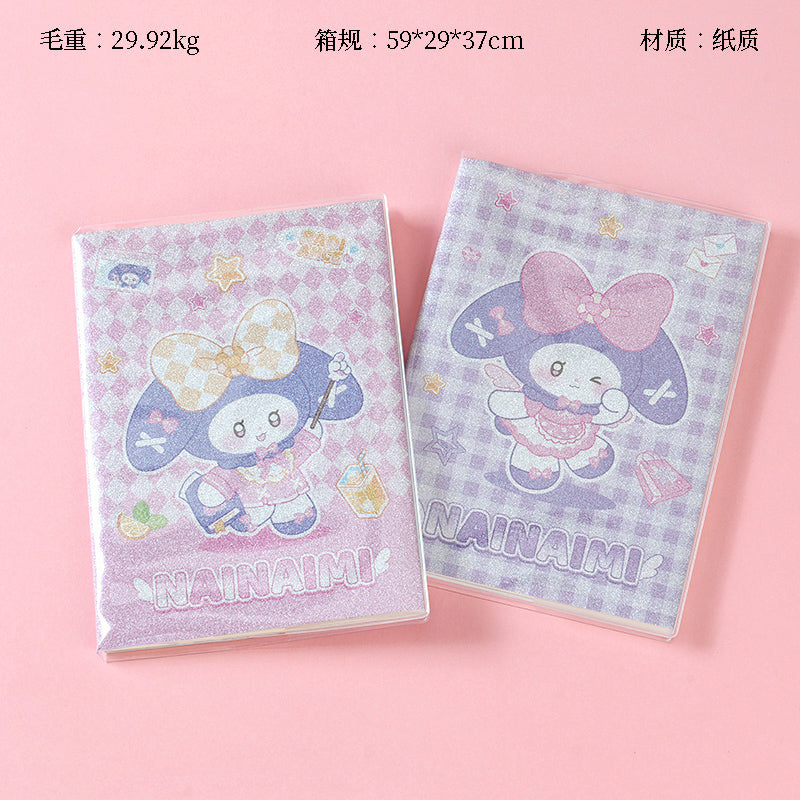 XX-36033 Nainaimee Glitter Glue Bound Notebook Sparkle Cover School Office Journal M.81
