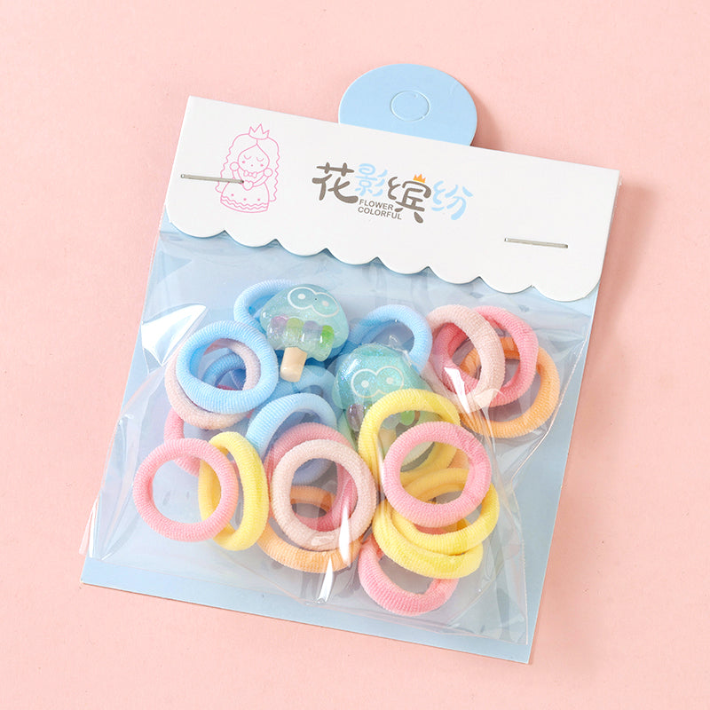 M42 Boxed Jelly-Colored Accessory Cotton Hair Ties (20 Pieces)