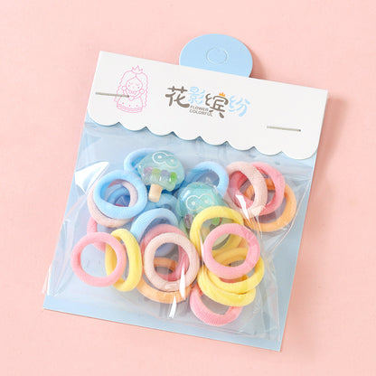 M42 Boxed Jelly-Colored Accessory Cotton Hair Ties (20 Pieces)