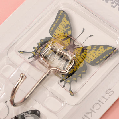 Model JDL369A Adhesive Hooks - 2 Pcs Butterfly Design M.16