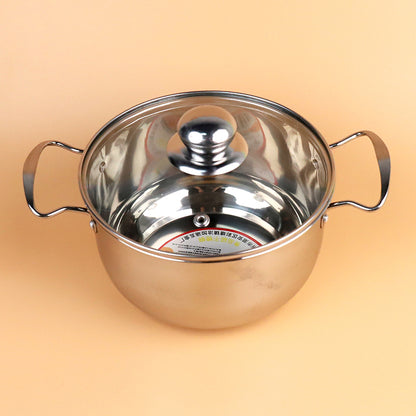 18cm Full-Steel Double-Ear Soup Pot (Blister Pack) M.61 JPDB