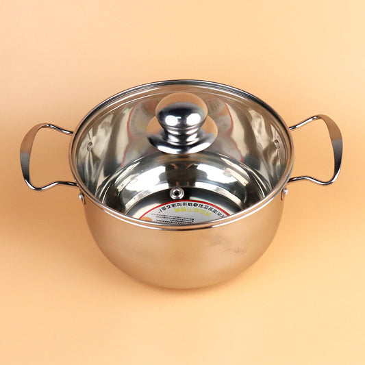 18cm Full-Steel Double-Ear Soup Pot (Blister Pack) M.61 JPDB