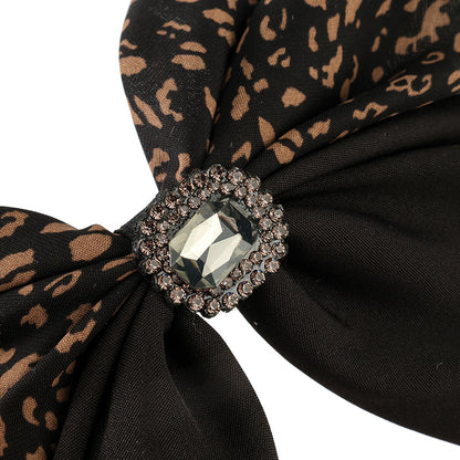 M42 Boxed Two-Tone Leopard Print Zircon Bow Duck Clips