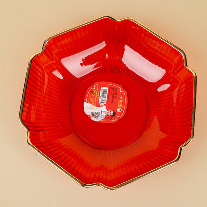 8817 Gilded Wedding Hexagonal Fruit Plate (18*5.5cm) M.20