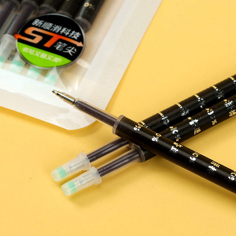 Shengdian 1099 Premium Erasable Black Pen Refills - 10 Pieces 0.5mm M.82