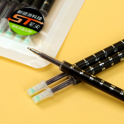Shengdian 1099 Premium Erasable Black Pen Refills - 10 Pieces 0.5mm M.82