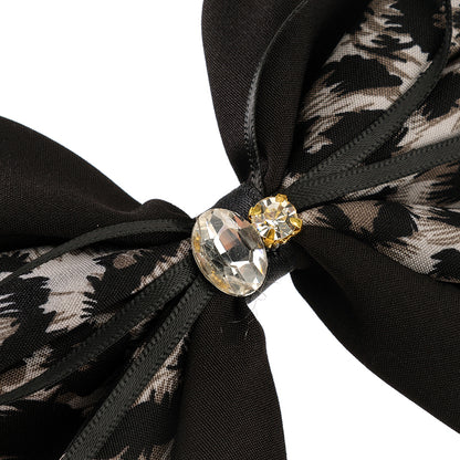 M42 Boxed Two-Tone Leopard Print Bow Duck Clips