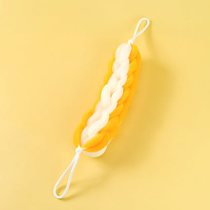 Mixiaoqi Double-Layer 7-Section Bath Sponge Strip 80g Skin-Friendly Fiber Rich Lather for Shower M.14