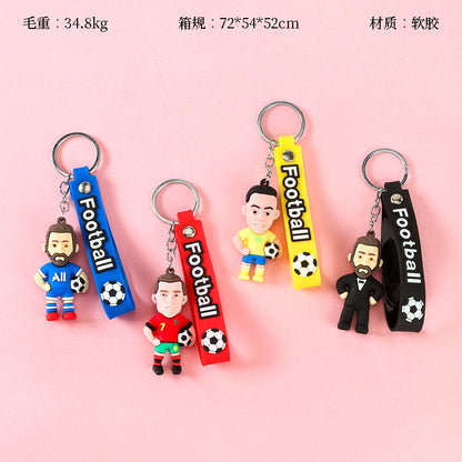 Football Star Charm with Ribbon - Sports Pendant M.41 M.46 M.72