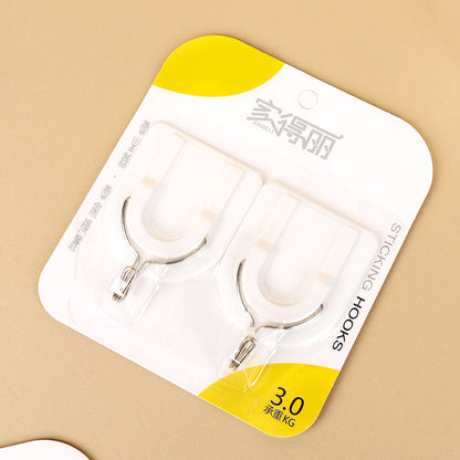 Model JDL8023 Adhesive Hooks - 2 Pcs Pure White Door-Mounted Type M.16