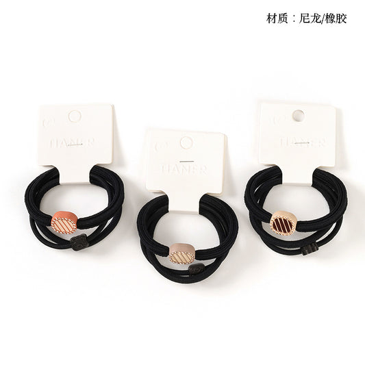 M42 3 Crystal-Studded Accessory Set with Hair Ties - Sparkly & Durable for Daily Hairstyling