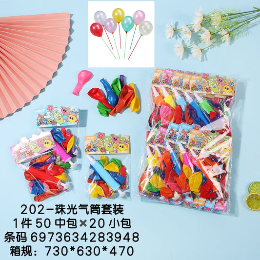 M.11Hanging card long pump + pearlescent balloon
