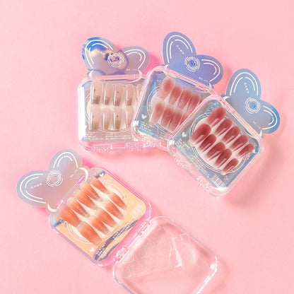 970 French Cat Eye Long Fake Nails M.52