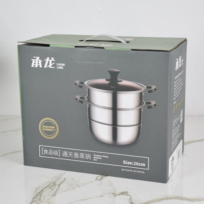 Model 3329 Tongtianxiang 30cm Single Steaming Rack Steamer with Glass Lid M.61 JPDB