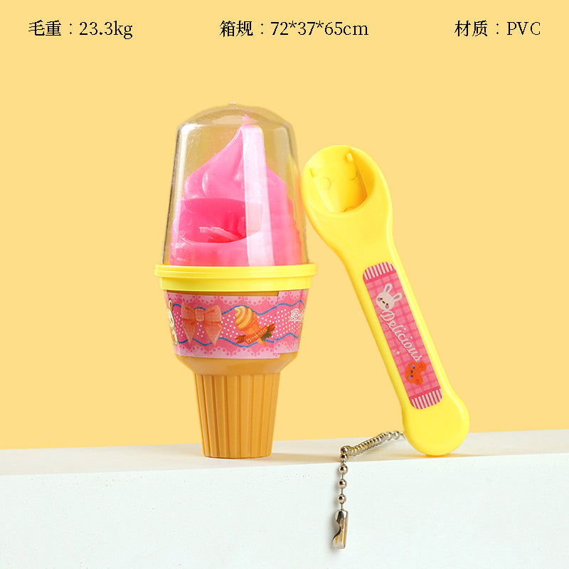 Cute Mini Torch Ice Cream Three - color Swirl Taste Portable Snack for Office M.71