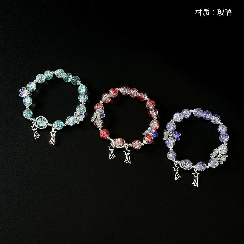 Cracked Double Peach Blossom Shooting Star Bracelet  M.43