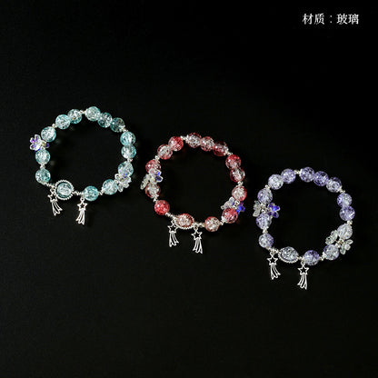 Cracked Double Peach Blossom Shooting Star Bracelet  M.43