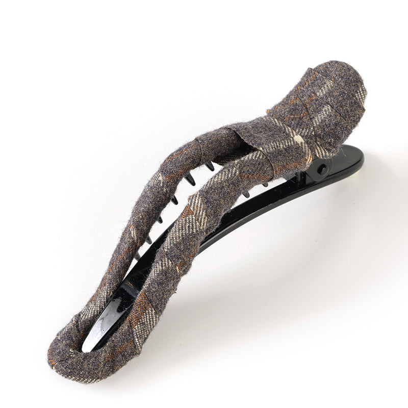 M42 Solid Color Fabric-Wrapped Bow-Shaped Large Duck Clips