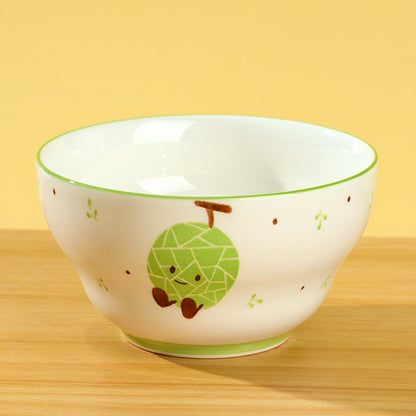 4.7-inch Gourd-shaped Bowl with Hami Melon Pattern M.66 JPDB