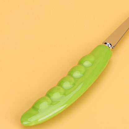 HSB-6 Snow Pea Pattern Ceramic Handle No.2 Fork M.66