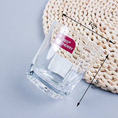 Red Cherry 306C Small Square Glass Cup M.17