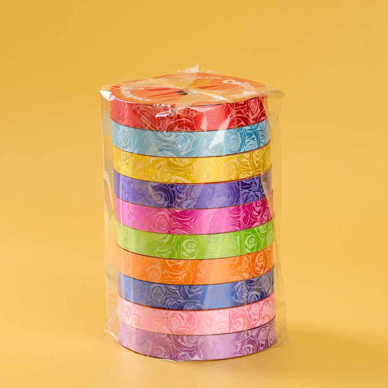 1.6CM Rose Flower Plastic Ribbon (10 Meters) M.11