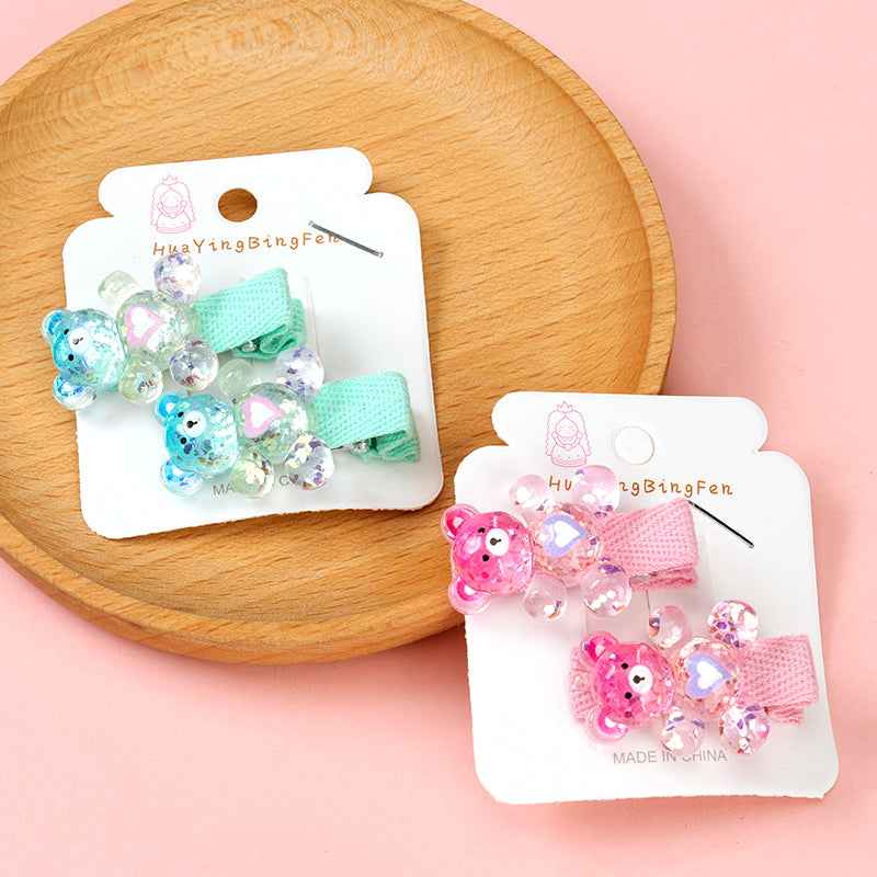 M42 Long Strip Cartoon Bowtie Accessory Hair Clips for Kids