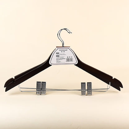 Model 211 Maple Wood Clothes Hanger with Clips (2 Pieces/Pack) M.15 JPDB