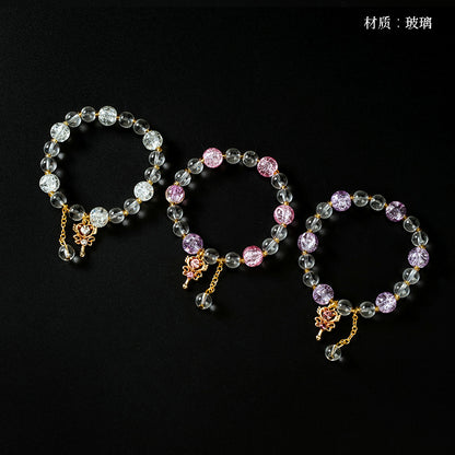 Cracked Bead Magic Wand Charm Bracelet  M.43