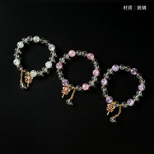 Cracked Bead Magic Wand Charm Bracelet  M.43