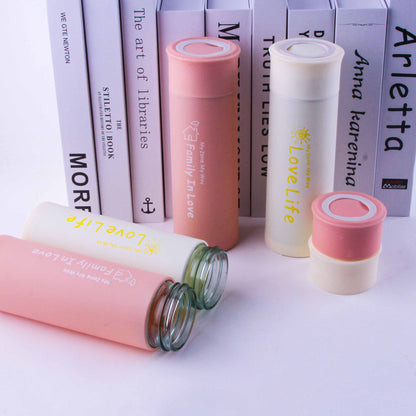 Health - friendly Portable Glass Cup with Plastic Shell M.17