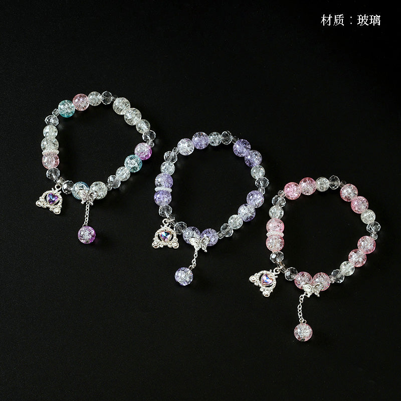 Butterfly Crown Heart Bracelet  M.43