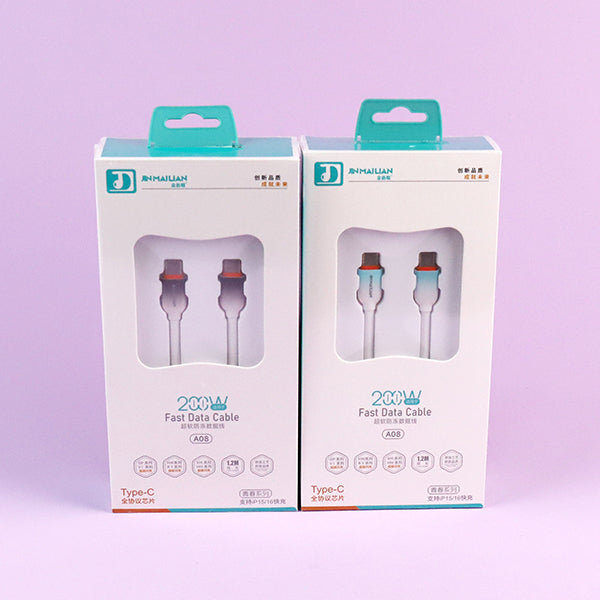 A08 200W Super Fast Charging Cable 1.2M - USB-C to USB-C for Huawei Devices A.12 JPDB