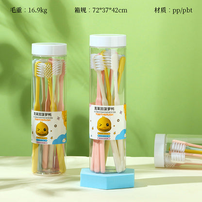 0379 Round Box Candy - Colored Toothbrush 10 - Pack Soft Bristles Family Use Oral Care M.14